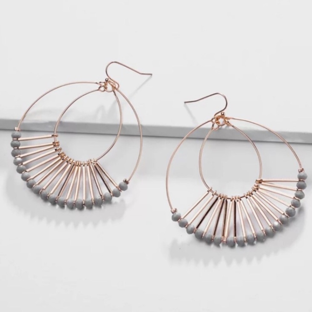 Beaded Water Drop Earrings!